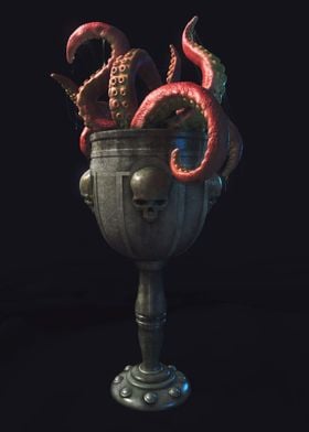 tentacles in iron cup