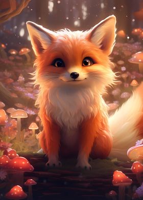 Cute Little Fox Wall Decor