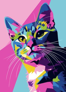 Cute Popart Cat