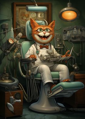 Cat at the dentist