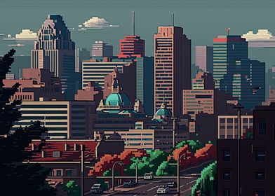Montreal City Pixel Art