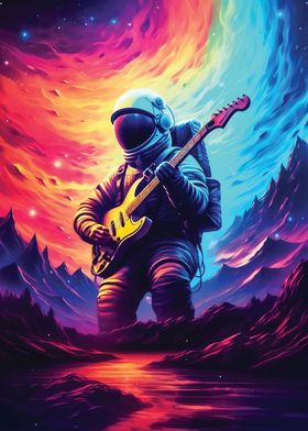 Pop Art Galaxy Guitarist