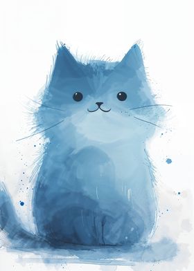Blue Hue Kitty