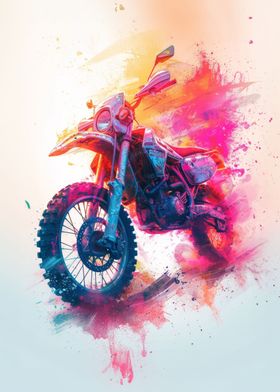 Colourful Dirt Bike