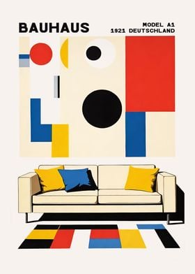 Bauhaus Living Room Poster