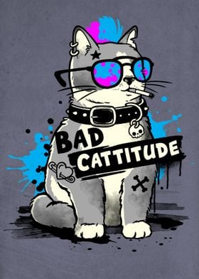 Bad cattitude graffiti