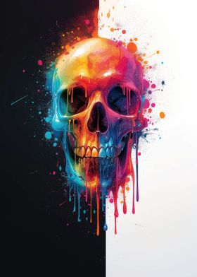 Fantasy Skull two Tone