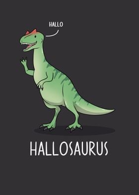 Hallosaurus Funny Pun