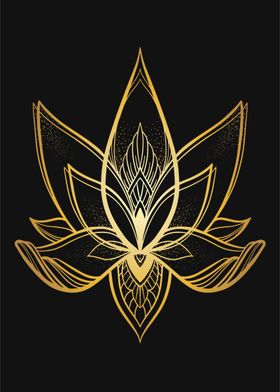 lotus flower gold 