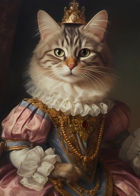 Medieval Queen Cat Decor