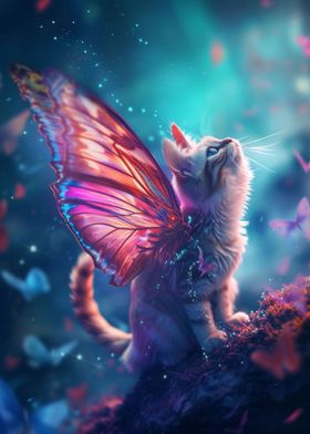 Cat With Butterfly Wings