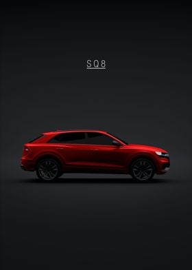 Audi SQ8 2021 Red