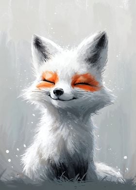 Smiling Frosty Fox