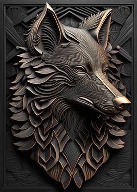 Wolf Gold Decor