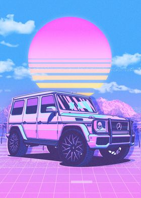 Vapor Wave Car Adventure