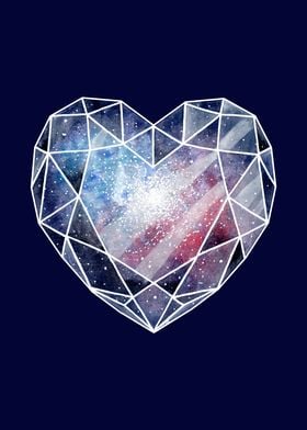 Galaxy crystal heart