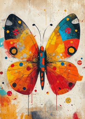 Vibrant Patchwork Butterfl