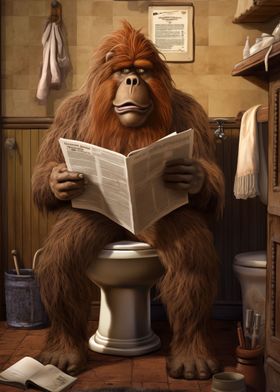 Bigfoot Toilet Newspaper