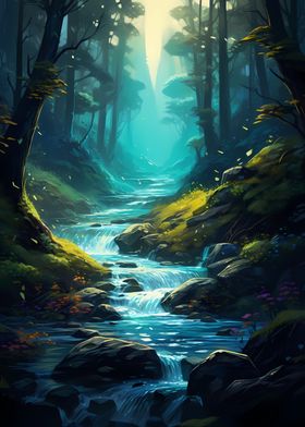 Stream Through the Woods