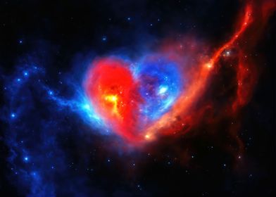 Galaxy heartshaped red bl