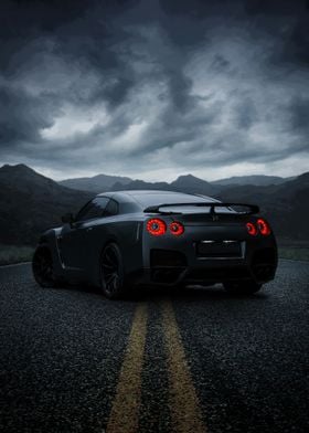 Nissan Gtr Black Car