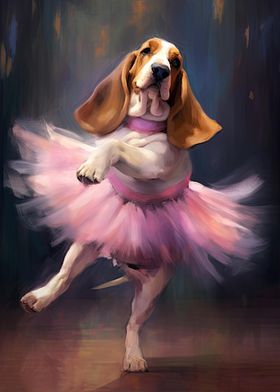 Basset Hound Ballerina