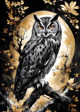 black gold owl