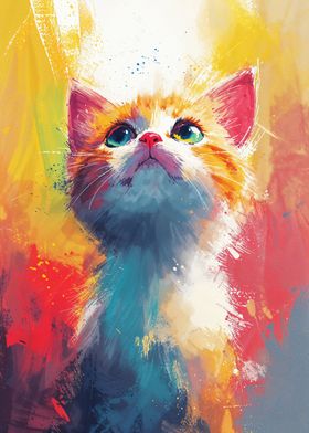 Colorful Gaze Kitty