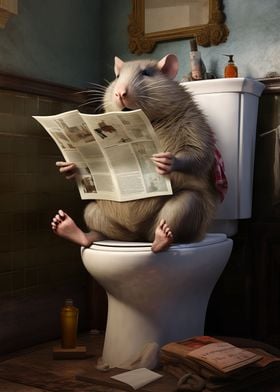 Fat Rat Toilet Newspaper