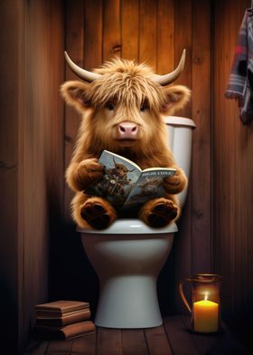 Baby Highland Cow Toilet