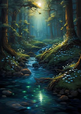 Stream Through the Woods