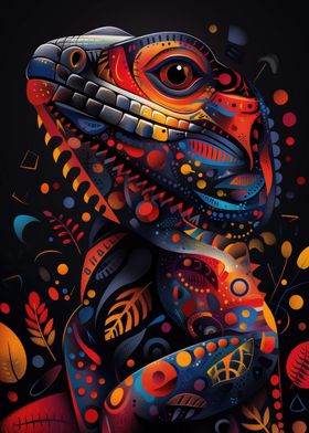 Colorful Lizard Poster
