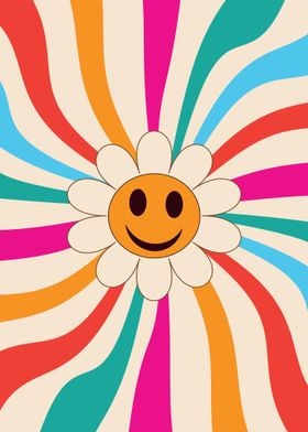 Groovy Smiling Flower 