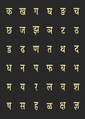 Hindi alphabets 