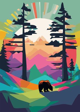 Bear and Sunset