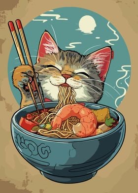 Anime Cat Ramen Bowl