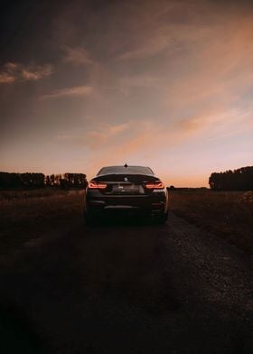BMW M4 sunset 
