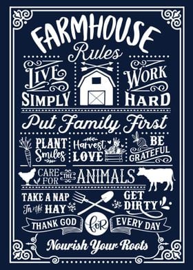 Farmhouse Rules Sign