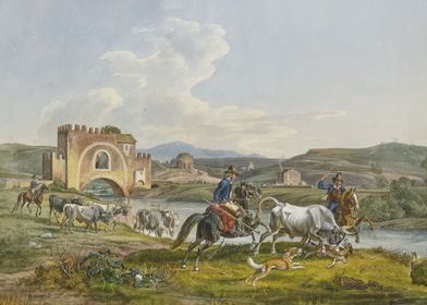 Roman campagnoli on horse