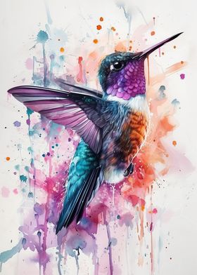 Hummingbird Watercolor