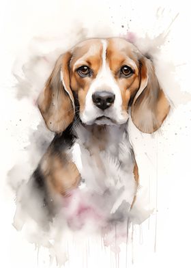 Beagle watercolor