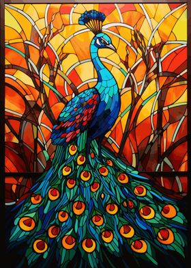 Peacock Stained Glass