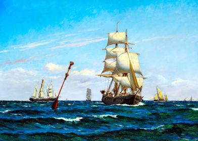 Sailing Ships at Sea