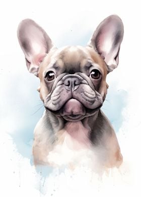 French Bulldog watercolor