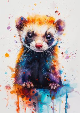 Ferret Watercolor