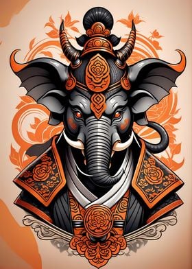 Samurai Mask Elephant