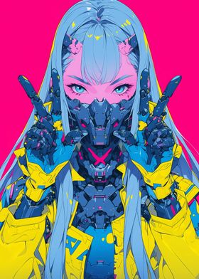 Cyberpunk Popart Girl