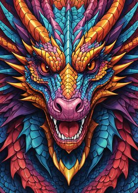 Colorful Dragon Illustrati