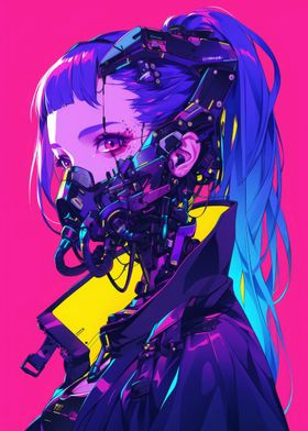 Cyberpunk Popart Girl
