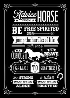 Advice from a Horse Sign